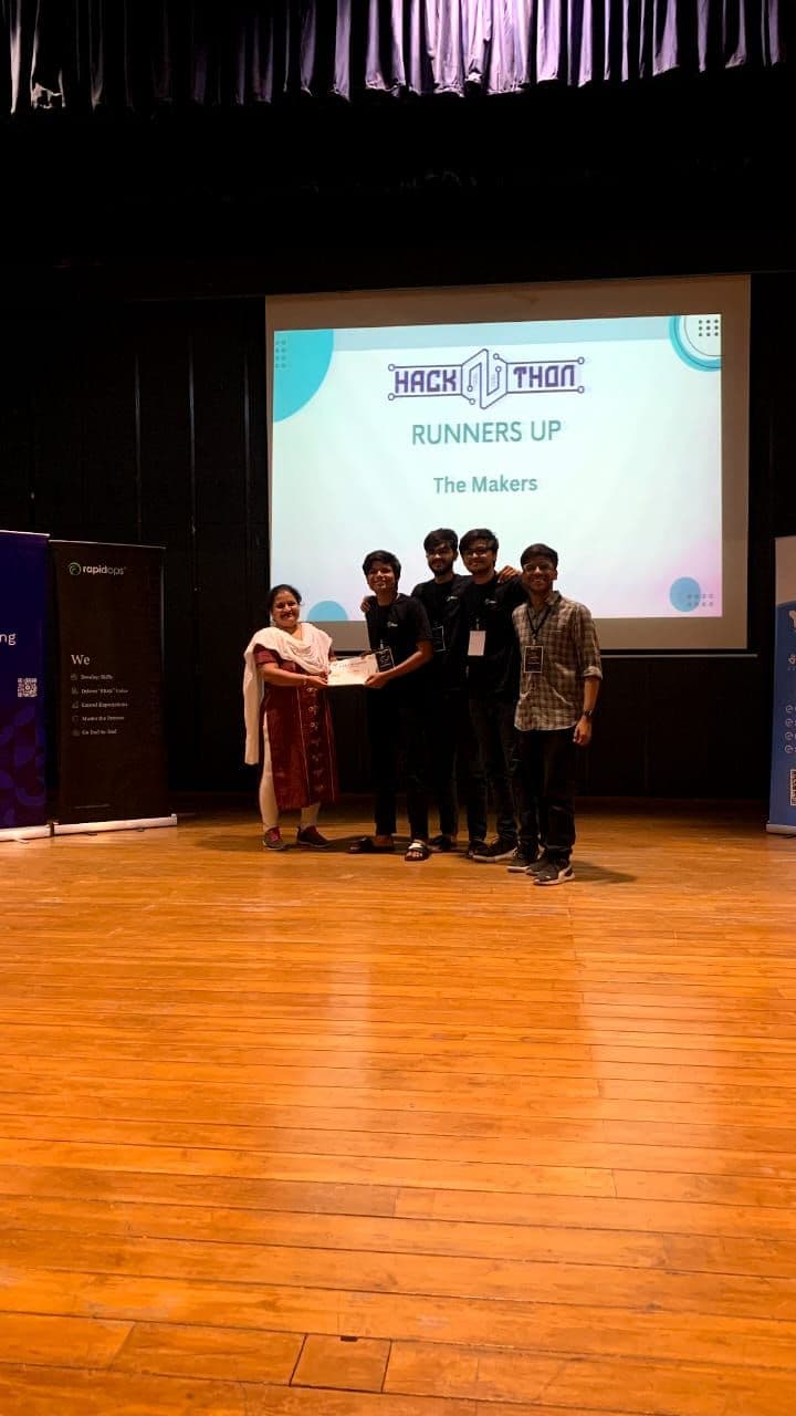 Receiving a hackathon prize