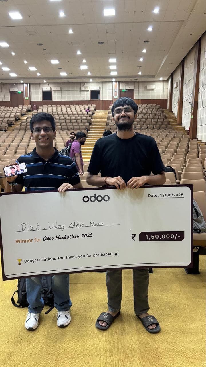 Holding a winning prize cheque